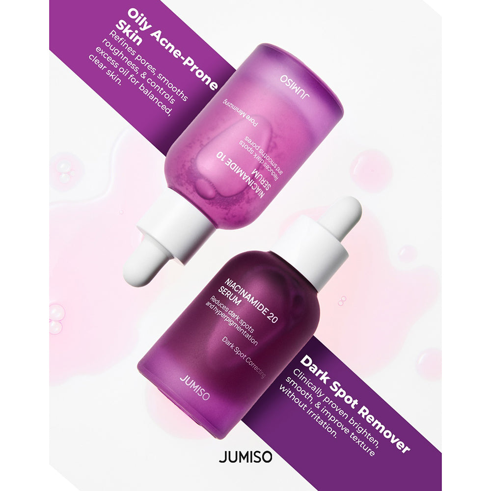 JUMISO Niacinamid 20 Serum - Gesichtsserum mit Niacinamid und Tranexamsäure zur Aufhellung von Pigmentflecken, Hyperpigmentierung und Aknenarben - 40 ml