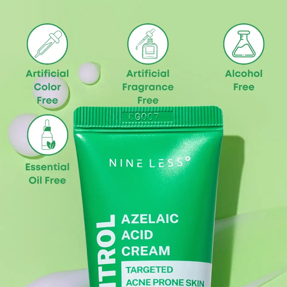 Verpackungsdesign der NINELESS A-Control Cream