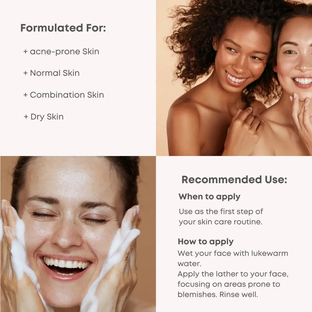 Textur des Cleansers – feinporiger Schaum