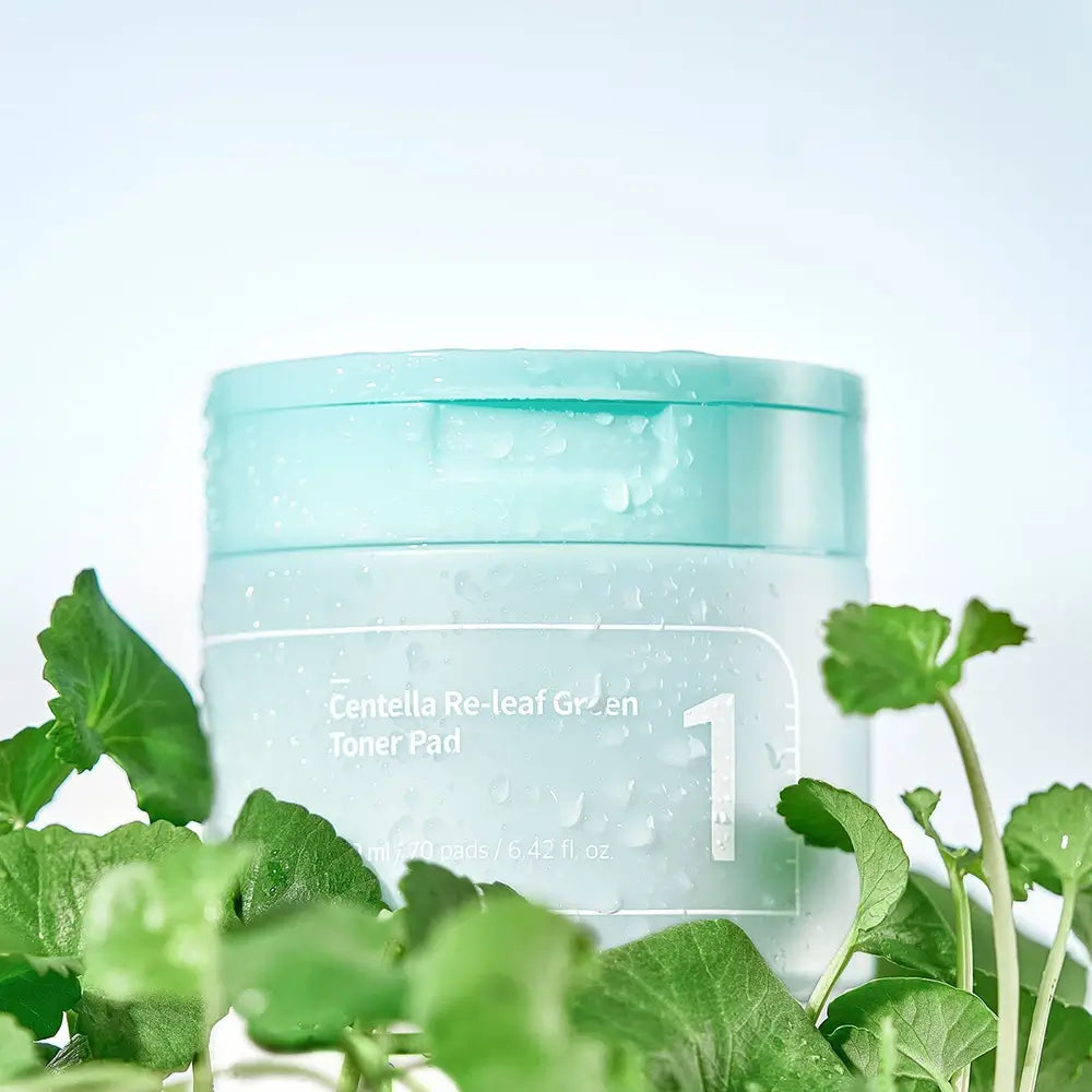 Numbuzin Centella Re-leaf Toner Pads 70 Stk - Feuchtigkeit & Beruhigung für Akne-anfällige Haut, 150 ml