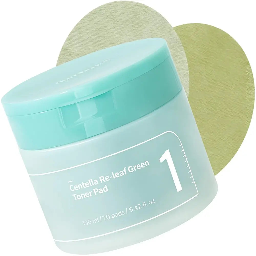 Numbuzin Centella Re-leaf Toner Pads 70 Stk - Feuchtigkeit & Beruhigung für Akne-anfällige Haut, 150 ml