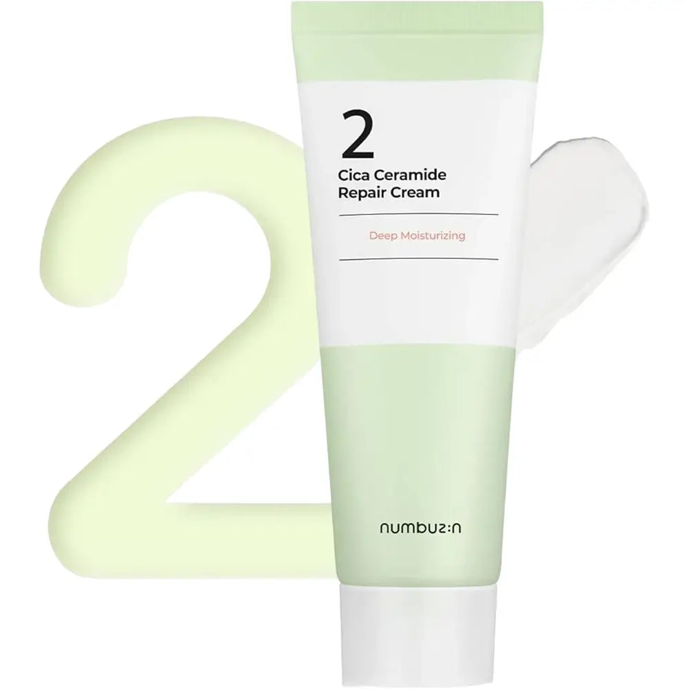 NUMBUZIN Nr.2 Cica Ceramid-Reparationscreme für das Gesicht 60 ml - intensive Reparatur und beruhigende Feuchtigkeitspflege, 60 ml