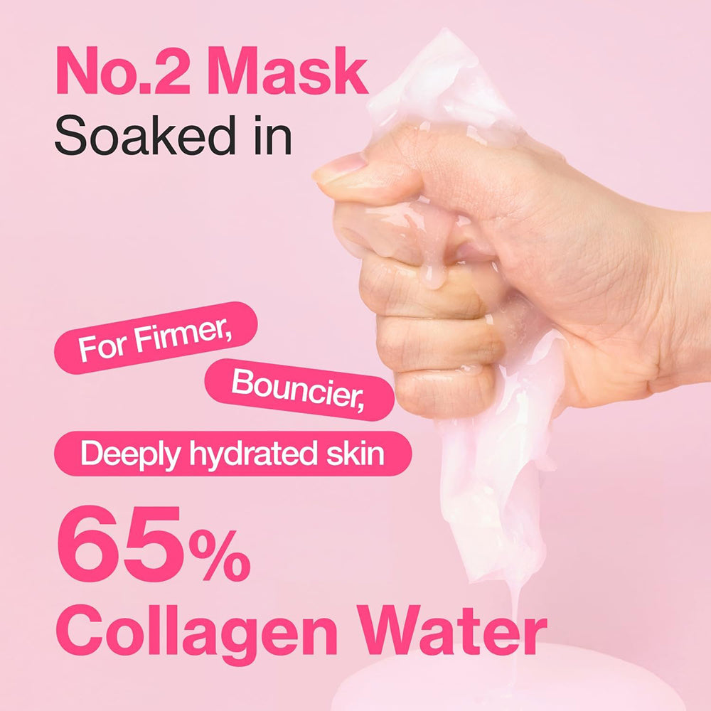 NUMBUZIN No.2 Rose PDRN Collagen Plumping Sheet Mask - masca de fata formulata cu colagen si niacinamida, care contribuie la hidratarea pielii si la mentinerea confortului cutanat - 33 ml