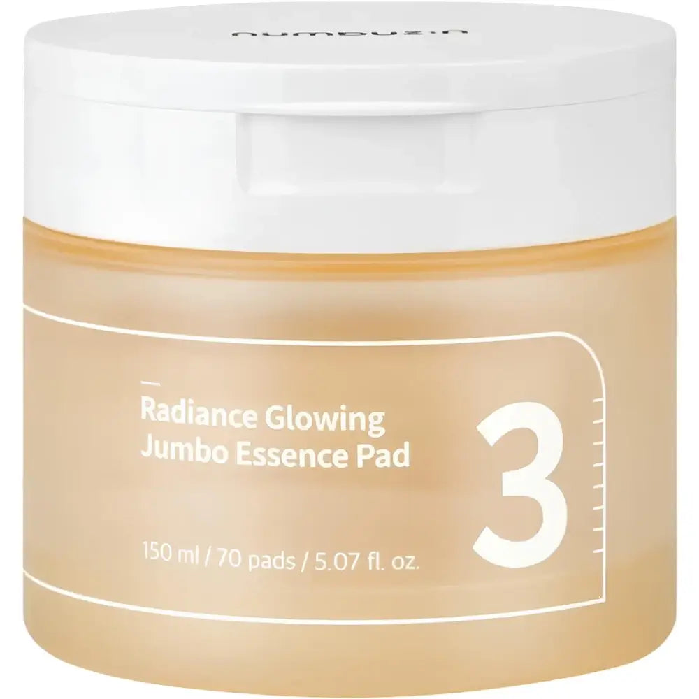Numbuzin No.3 Radiance Glowing Dischete Jumbo - Luminozitate și Hidratare Intensă, 70 buc