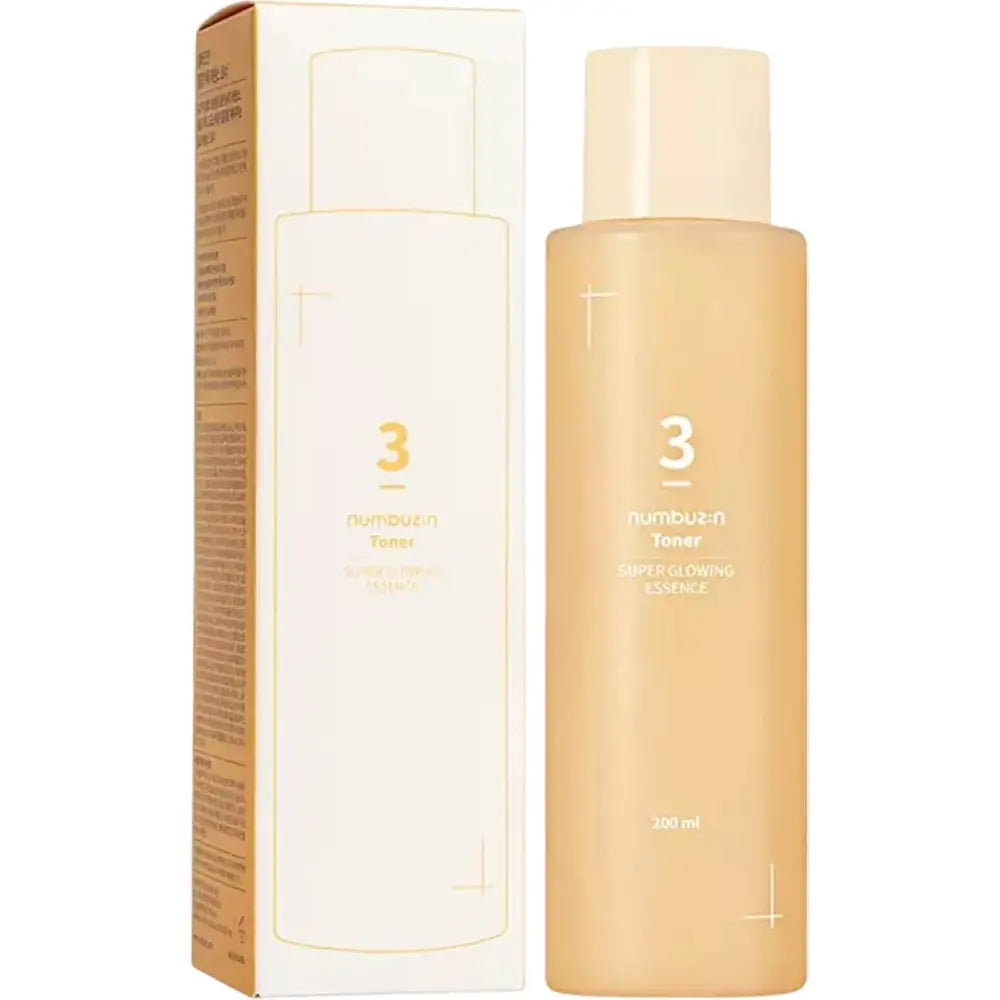 NUMBUZIN Nr.3 Super Glowing Essence Toner Gesichtswasser - Intensive Feuchtigkeit und Ausstrahlung, 200 ml