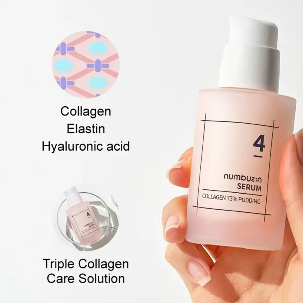 NUMBUZIN Nr.4 Kollagen-Gesichtsserum - Intensive Straffung und Feuchtigkeit mit Kollagen und Hyaluronsäure, 50 ml