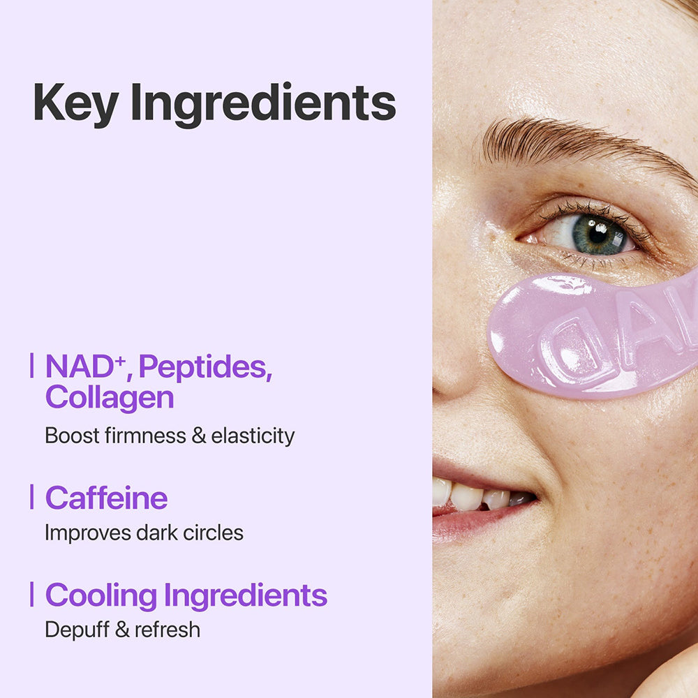 NUMBUZIN No.9 NAD+Collagen Under Eye Patches - benzi pentru ochi formulate cu colagen marin si niacinamida, care contribuie la diminuarea aspectului cearcanelor si la mentinerea prospetimii zonei perioculare - 5 buc