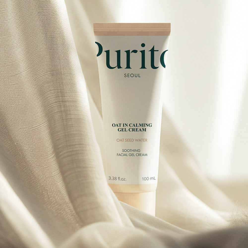 PURITO Oat-In beruhigendes Gel-Creme - Gesichtscreme formuliert mit Gunsan Haferkernwasser und Panthenol, die zur Hautfeuchtigkeit und zur Aufrechterhaltung des Hautgleichgewichts beitragen - 100 ml