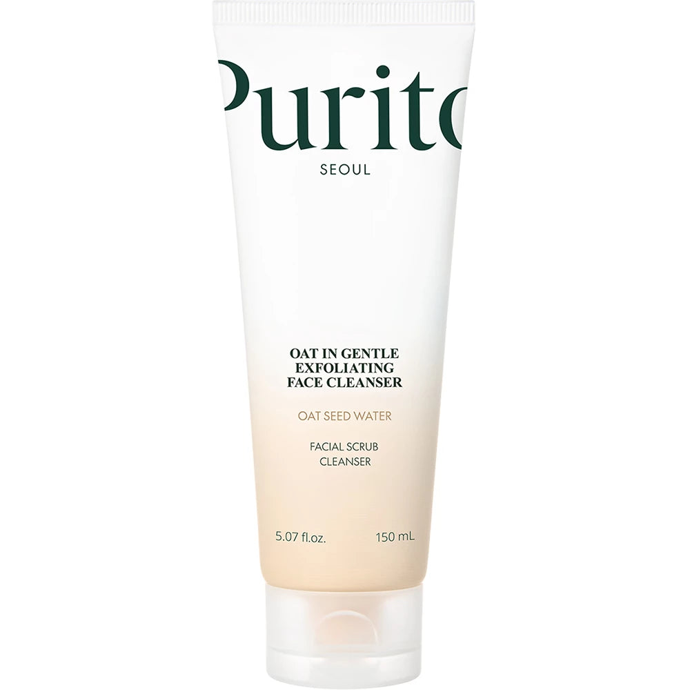 PURITO Oat-In Gentle Exfoliating Face Cleanser - Peeling-Reiniger mit Hafer und Haferkernextrakt zur Reinigung und Peeling empfindlicher, zu Trockenheit neigender Haut und zur Aufrechterhaltung der Feuchtigkeit - 150 ml