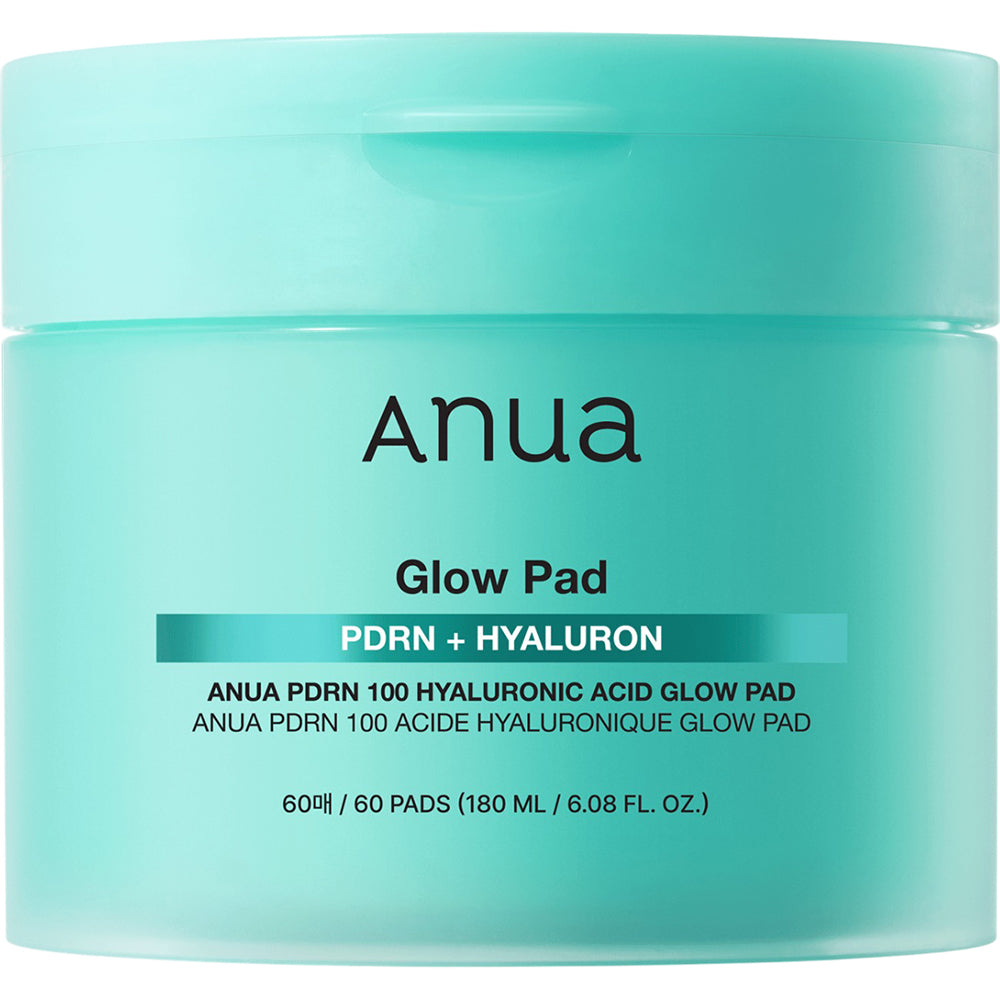ANUA PDRN 100 Hyaluronsäure Glow Pad Toner - Feuchtigkeit und Leuchtkraft, 60 Stück
