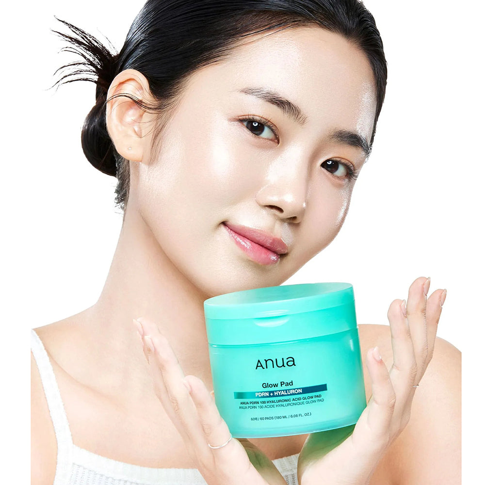 ANUA PDRN 100 Hyaluronsäure Glow Pad Toner - Feuchtigkeit und Leuchtkraft, 60 Stück