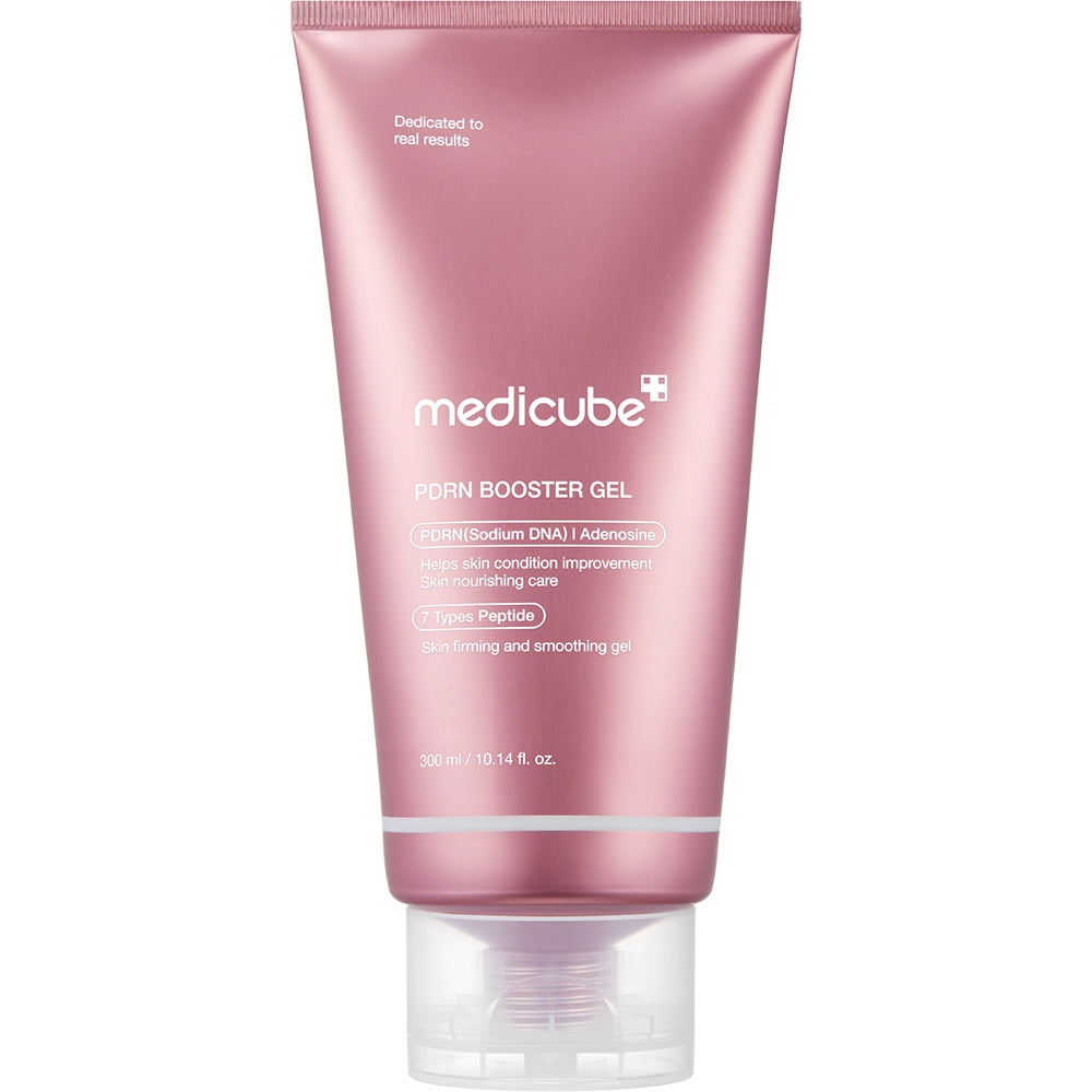 MEDICUBE PDRN Booster Gel - Gesichtsgel mit Natrium-DNA (PDRN) und Niacinamid zur Hautfeuchtigkeitsversorgung und -pflege - 300 ml