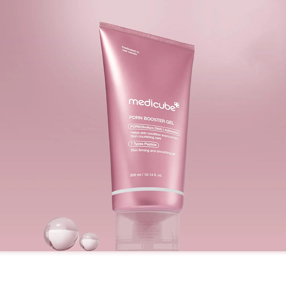 MEDICUBE PDRN Booster Gel - Gesichtsgel mit Natrium-DNA (PDRN) und Niacinamid zur Hautfeuchtigkeitsversorgung und -pflege - 300 ml