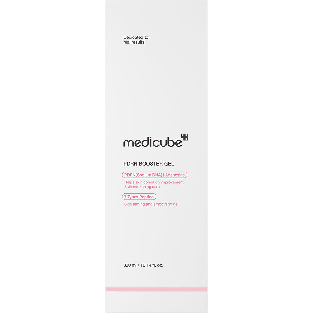 MEDICUBE PDRN Booster Gel - Gesichtsgel mit Natrium-DNA (PDRN) und Niacinamid zur Hautfeuchtigkeitsversorgung und -pflege - 300 ml