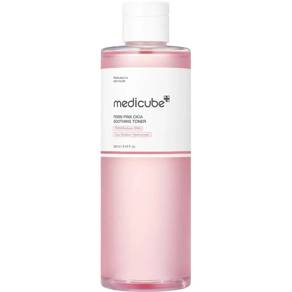 MEDICUBE PDRN Pink Cica Toner feuchtigkeitsspendend aufhellend mit Lachs-PDRN - intensive Beruhigung und Regeneration, 250 ml