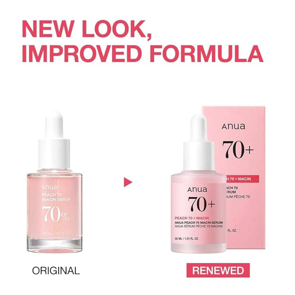 Anua Peach Glow Serum 70% Niacin - Intensive Hydration and Natural Radiance, 30 ml
