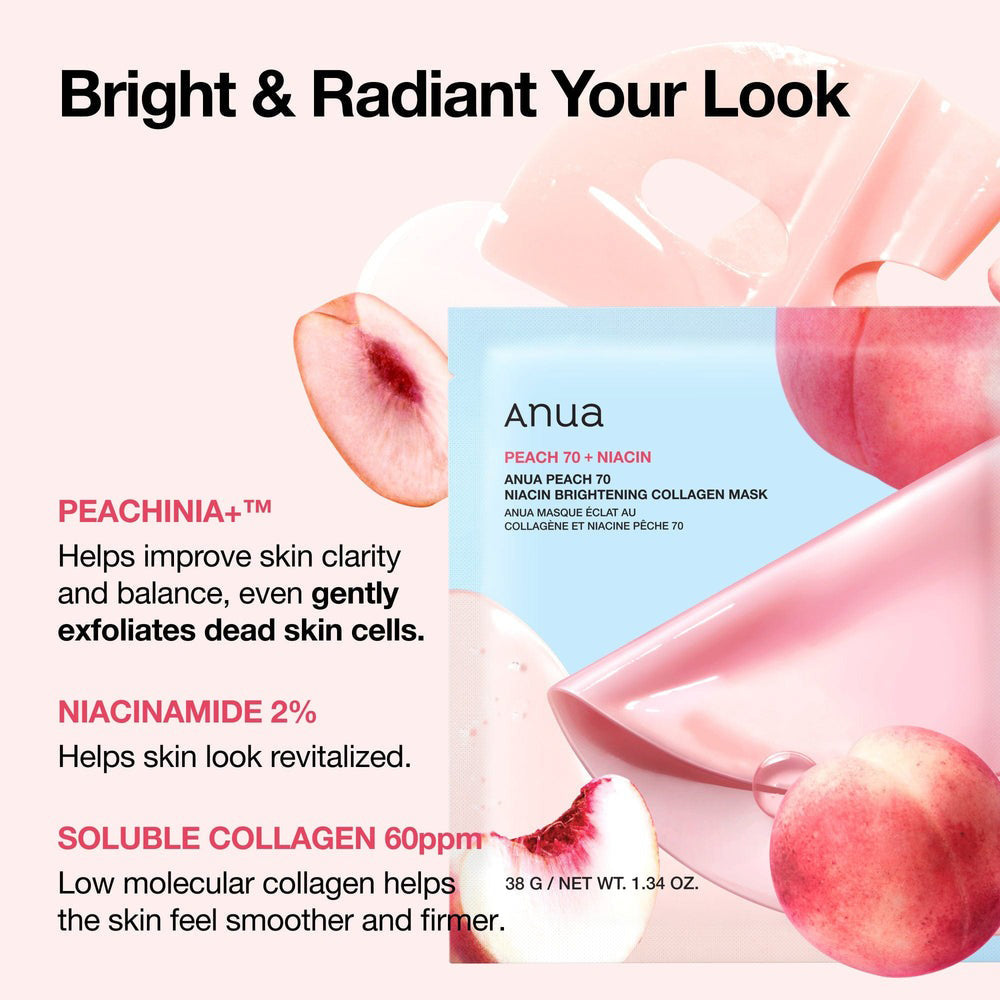 ANUA Peach 70 Niacin-Aufhellende Kollagenmaske