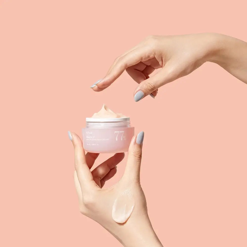 ANUA Peach 77 Feuchtigkeitsspendende und straffende Gesichtscreme - mit Niacinamid und Ceramid, 50 ml