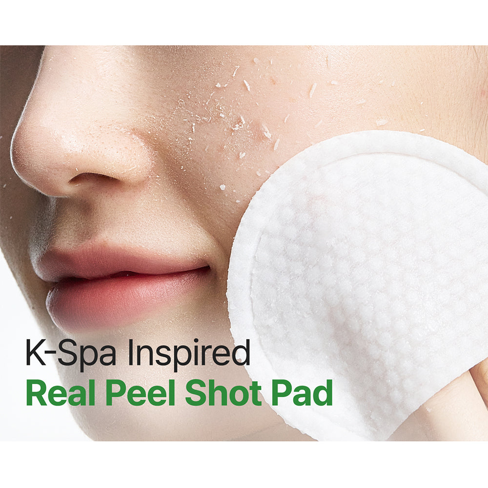 PURITO Peel Shot Exfoliating Pad – sanfte Formel mit AHA- und BHA-Säuren zur Entfernung abgestorbener Hautzellen und zur Beruhigung der Haut – 8 Stück