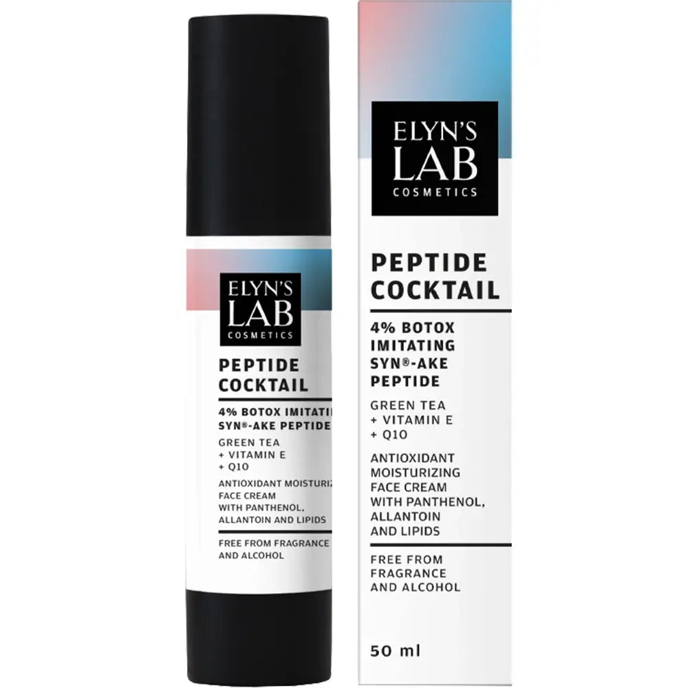 ELYN'S LAB Peptide Cocktail 4% Botox imitierendes Syn-Ake Peptid - Gesichtscreme mit SYN-AKE Peptid und Grüntee-Extrakt zur Reduzierung von Falten und Verbesserung der Feuchtigkeit - 50 ml