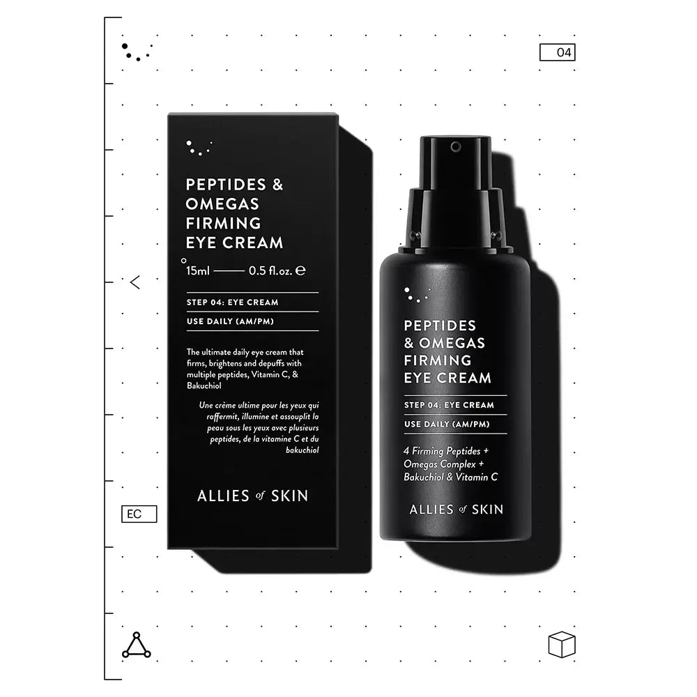 ALLIES OF SKIN Peptide & Omega Augencreme - Intensive Straffung und Feuchtigkeitspflege, 15 ml