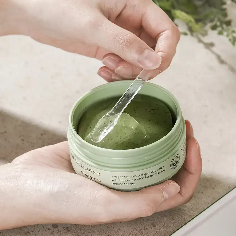 MIZON Phyto Plump Collagen Eye Gel Patch - Augenpads mit Hyaluronsäure und Centella Asiatica Extrakt zur Hautfeuchtigkeit und Linderung von Reizungen - 60 Stück