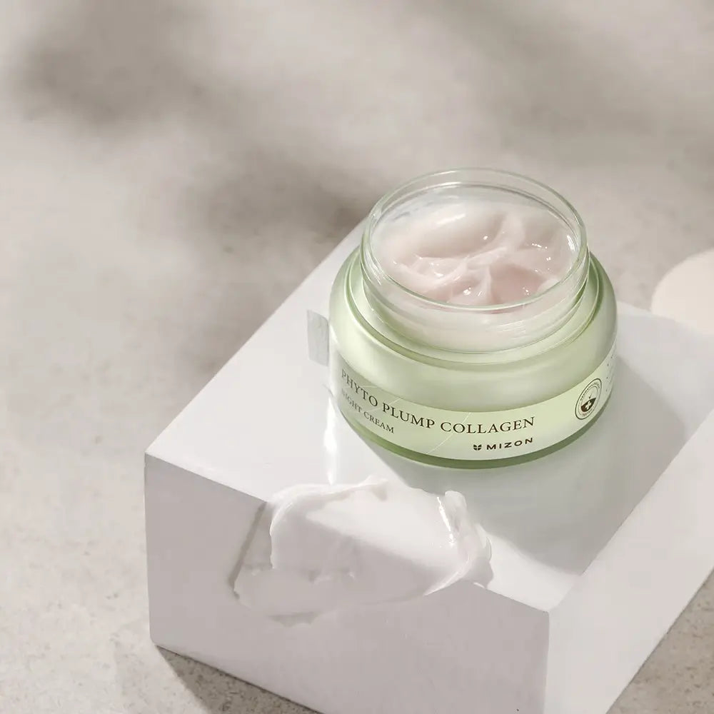 Mizon Phyto Plump Kollagen Nachtcreme - Intensive Feuchtigkeit und vegane Festigkeit, 50 ml