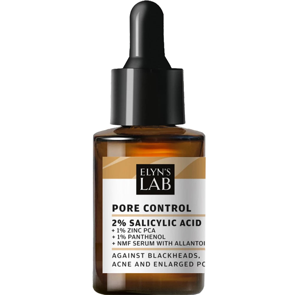 ELYN'S LAB Porenkontrolle – Gesichtsserum mit Salicylsäure und Zink-PCA, das abgestorbene Zellen in den Poren entfernt und die Talgproduktion reguliert – 30 ml