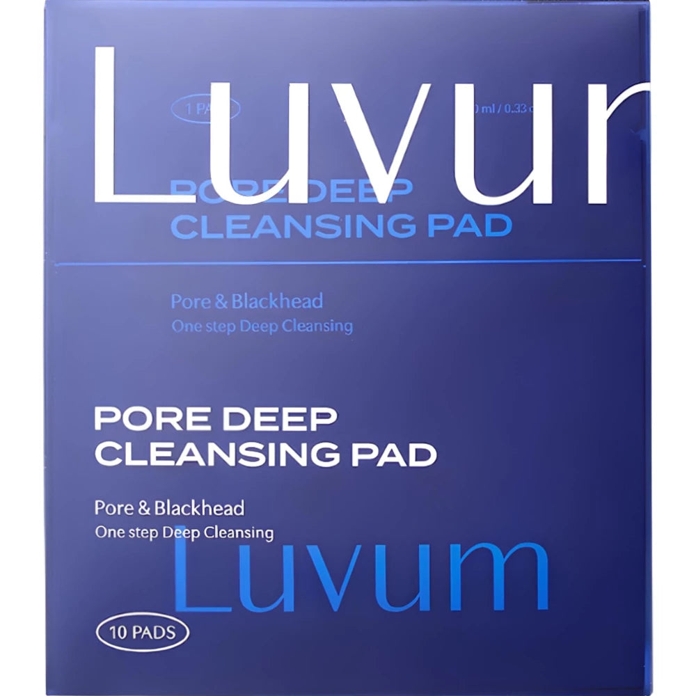 LUVUM Porenreinigende Pads - sanfte Reinigung mit Glykolsäure und Milchsäure zur porentiefen Reinigung - 10 Stück