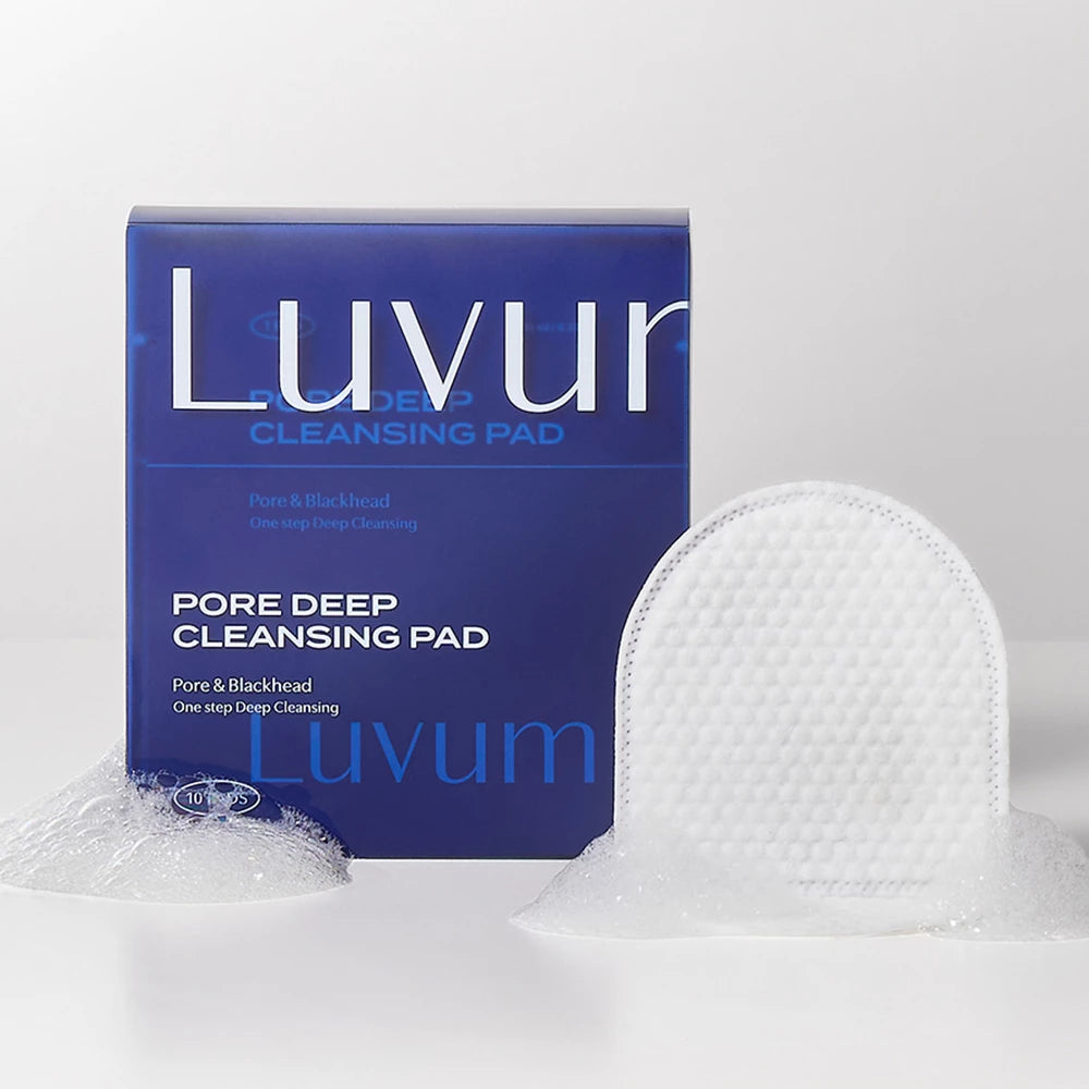 LUVUM Porenreinigende Pads - sanfte Reinigung mit Glykolsäure und Milchsäure zur porentiefen Reinigung - 10 Stück