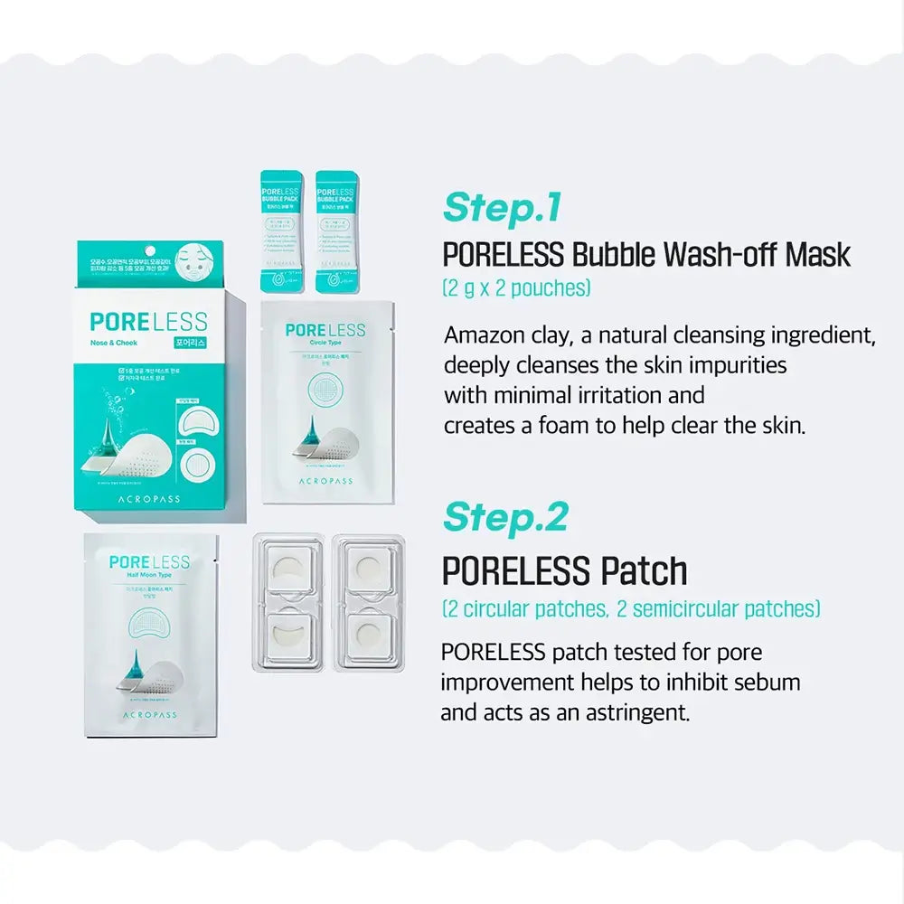 ACROPASS Poreless - Plasturi mit Hamamelis-Extrakt und Amazonas-Tonerde zur Tiefenreinigung der Poren und mattierenden Hautpflege