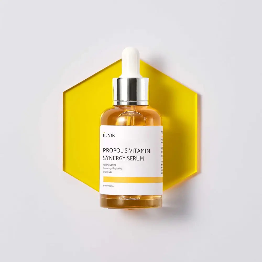 IUNIK Propolis Vitamin Synergy - Gesichtsserum mit Propolis-Extrakt und Sanddornfrucht-Extrakt, das zur Beruhigung der Haut und zur Erhaltung der Vitalität empfindlicher Haut beiträgt - 50 ml