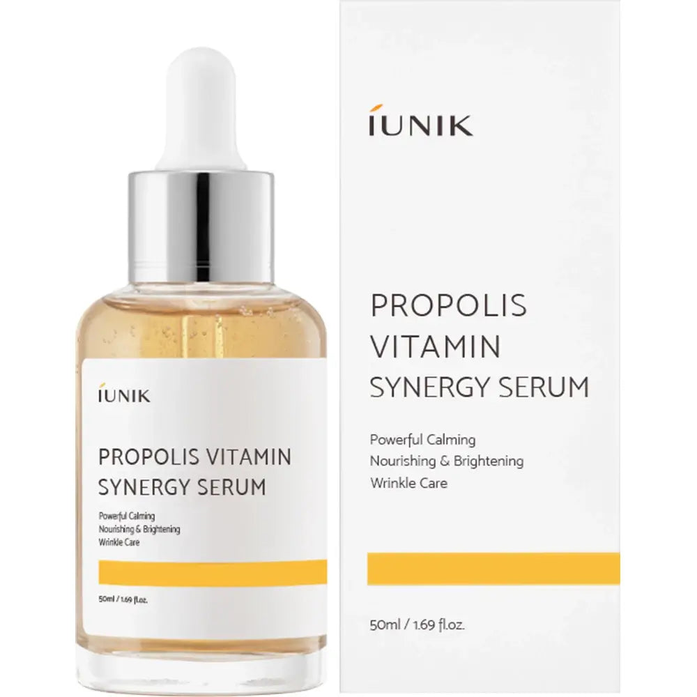 IUNIK Propolis Vitamin Synergy - Gesichtsserum mit Propolis-Extrakt und Sanddornfrucht-Extrakt, das zur Beruhigung der Haut und zur Erhaltung der Vitalität empfindlicher Haut beiträgt - 50 ml