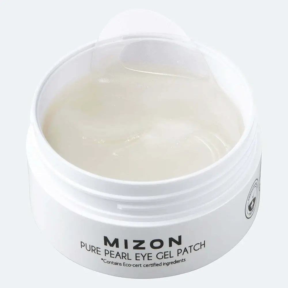 MIZON Pure Pearl Eye Gel - Augenpads mit weißem Perlenextrakt und Niacinamid zur Aufhellung, Hydratation und Straffung der Augenpartie, Reduzierung von Mattheit, feinen Linien und Augenringen - 60 Stück
