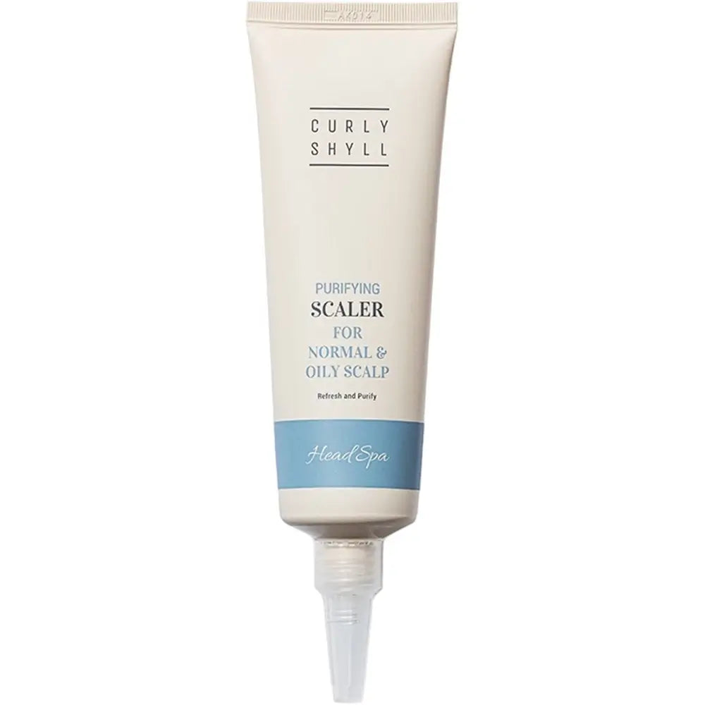 CURLY SHYLL Purifying Scaler Kopfhaut-Peeling - Haarmaske mit AHA und Climbazol zur Kopfhaut-Exfoliation, Entfernung von Ablagerungen und zur Förderung der Durchblutung - 120 g