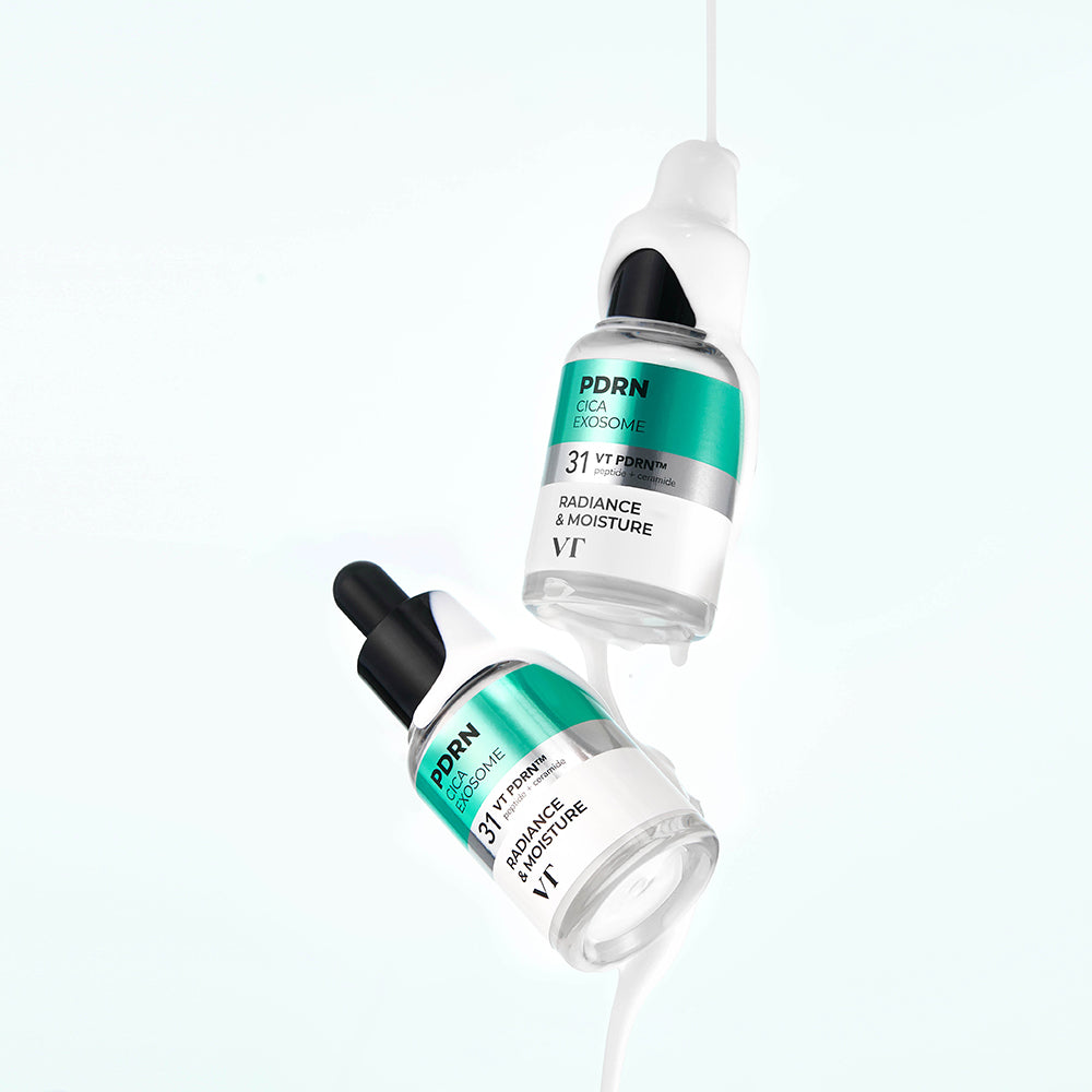 VT COSMETICS PDRN Cica Exosome R5 Straffendes Ampullen-Serum - Feuchtigkeitsspendend und beruhigend, 30 ml