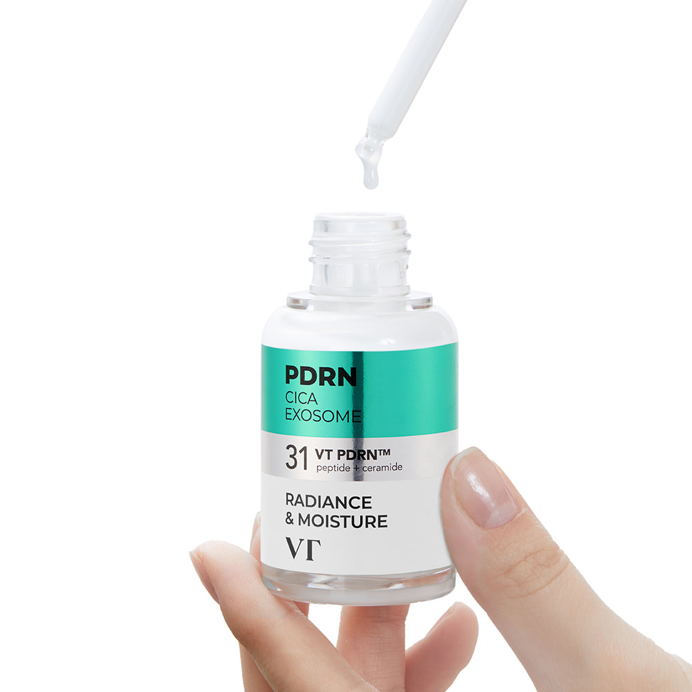 VT COSMETICS PDRN Cica Exosome R5 Straffendes Ampullen-Serum - Feuchtigkeitsspendend und beruhigend, 30 ml