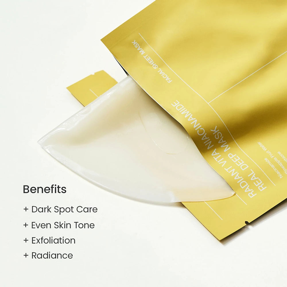 BIODANCE Radiant Vita Niacinamid Maske - für ebenmäßigen und strahlenden Teint, 34g