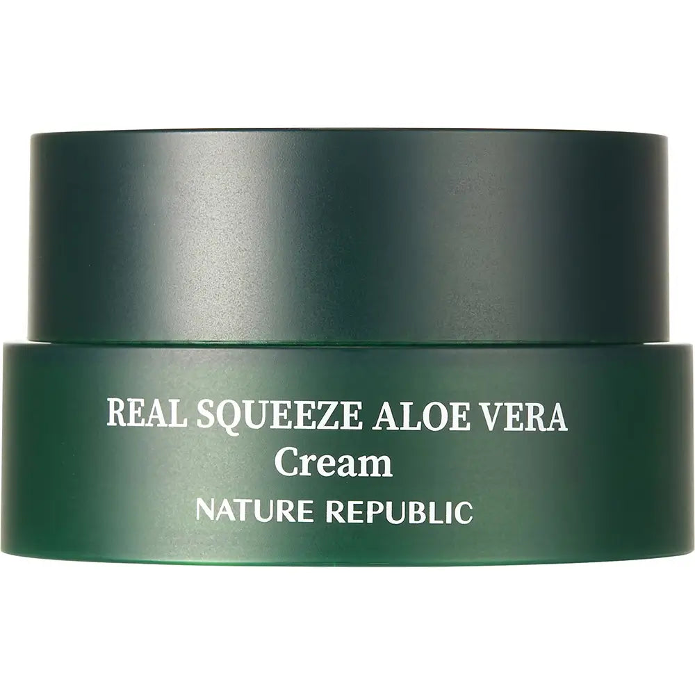 NATURE REPUBLIC Real Squeeze Aloe Vera Feuchtigkeitscreme - Intensive Feuchtigkeit und Beruhigung, 55 ml