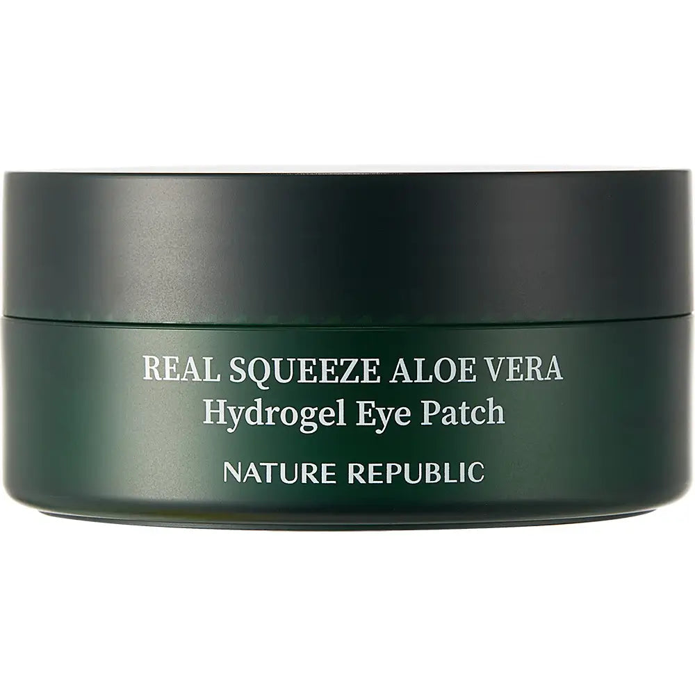 NATURE REPUBLIC Real Squeeze Aloe Vera Hydrogel-Augenpads - Intensive Feuchtigkeit und Anti-Falten, 60 Stk.