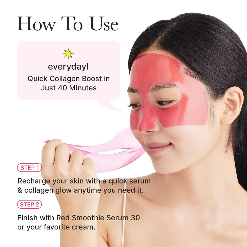 Rote Kollagen-Gelee-Hydrogel-Maske Gesichtsmaske 25 g
