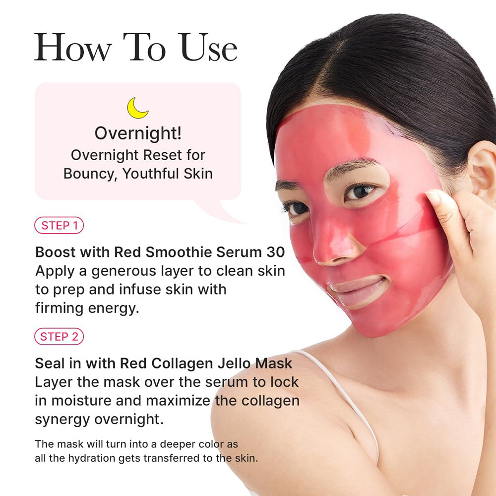 Rote Kollagen-Gelee-Hydrogel-Maske Gesichtsmaske 25 g