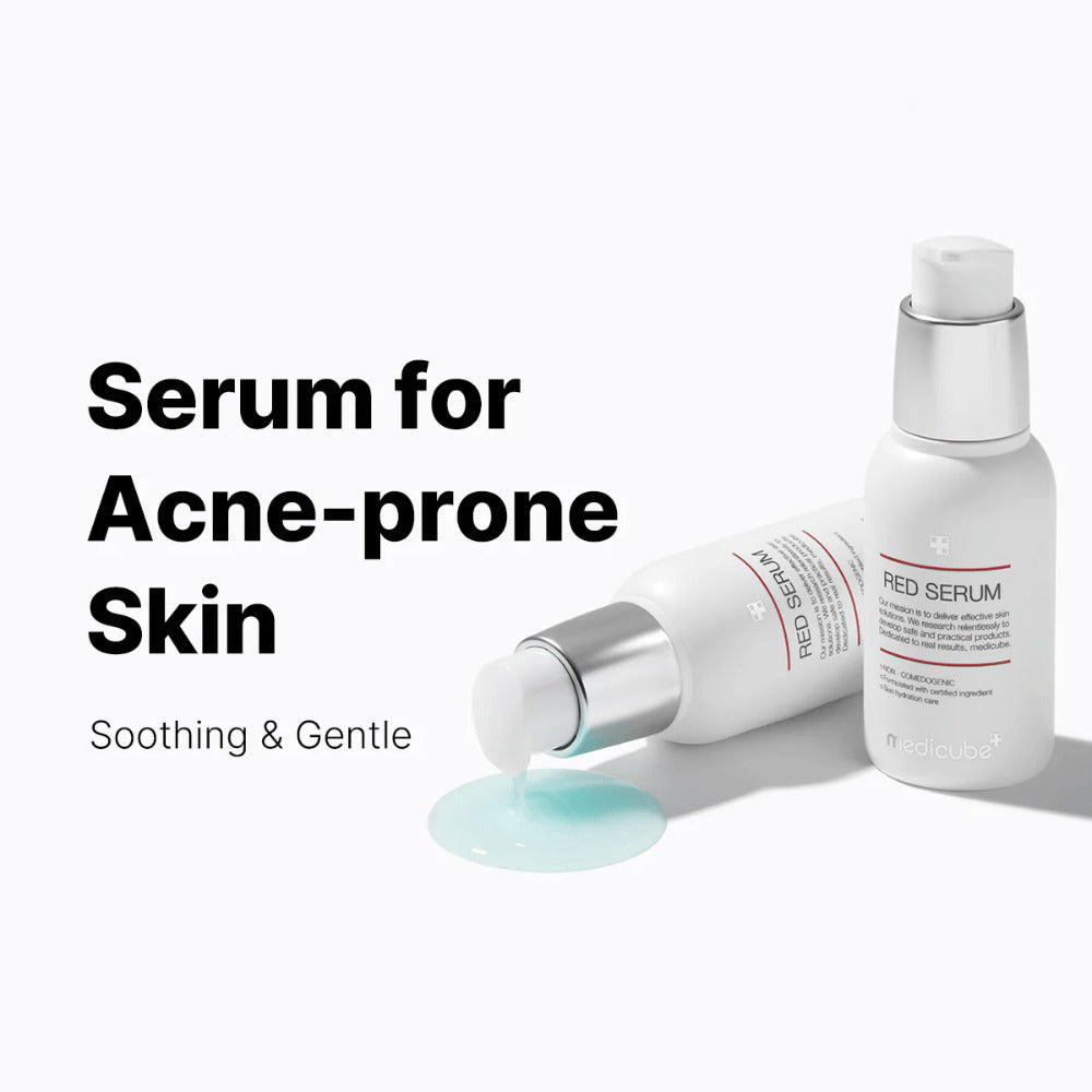 MEDICUBE Red Serum 2.0 - Serum mit Salicylsäure und Lävulinsäure zur Talgkontrolle und Verfeinerung der Poren - 30 ml