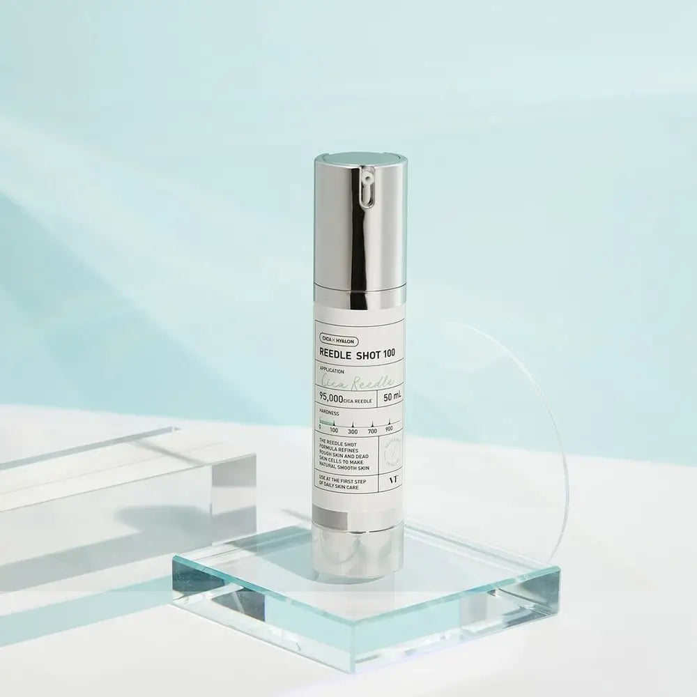 VT COSMETICS Reedle Shot 100 - Gesichtsserum mit Centella Asiatica und dreifacher Hyaluronsäure zur Verbesserung der Hautfeuchtigkeit und Stärkung der Hautbarriere - 50 ml
