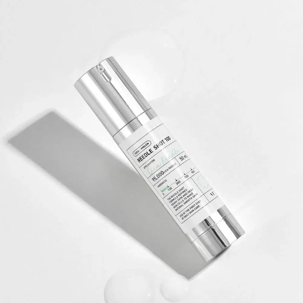 VT COSMETICS Reedle Shot 100 - Gesichtsserum mit Centella Asiatica und dreifacher Hyaluronsäure zur Verbesserung der Hautfeuchtigkeit und Stärkung der Hautbarriere - 50 ml