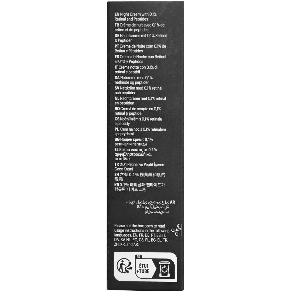ALLIES OF SKIN Retinal 0,1% und Peptide Fortschrittliche Reparatur-Nachtcreme, 20 ml
