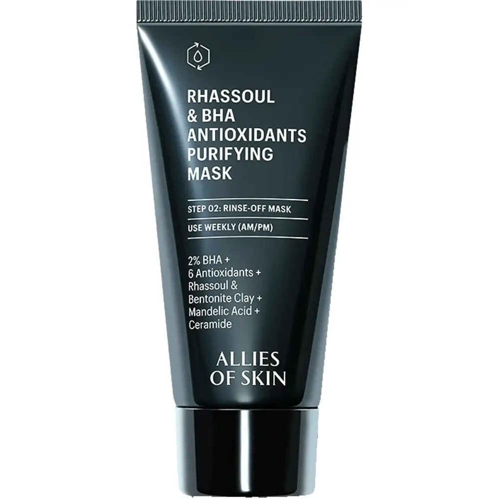 ALLIES OF SKIN Tonerde & BHA Gesichtsmaske - Tiefenreinigung & Strahlkraft, 50 ml