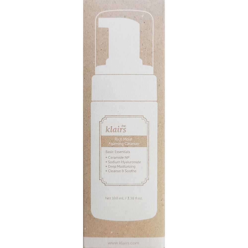 Dear Klairs Rich Moist Spuma de Curatare pentru Fata Hidratare si Curatare Profunda, 100 ml