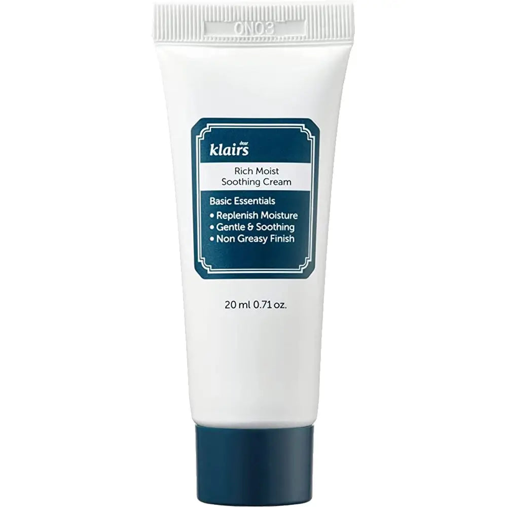 Dear Klairs Rich Moist Crema de fata calmanta - Hidratare intensa si calmare ten sensibil, 20 ml