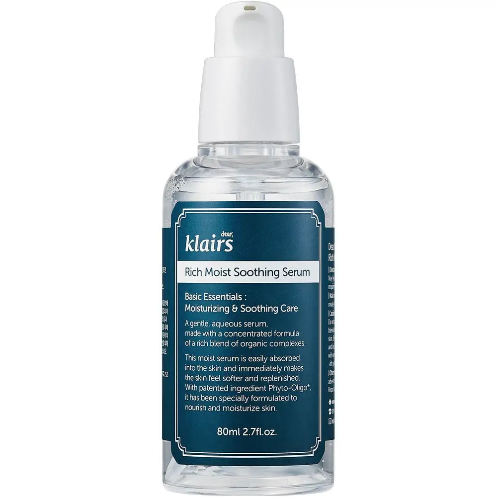 Dear Klairs Rich Moist Gesichtsserum - intensive Beruhigung und Feuchtigkeit für empfindliche Haut, 80 ml